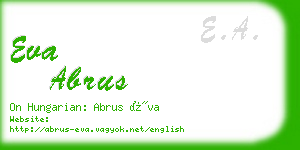 eva abrus business card